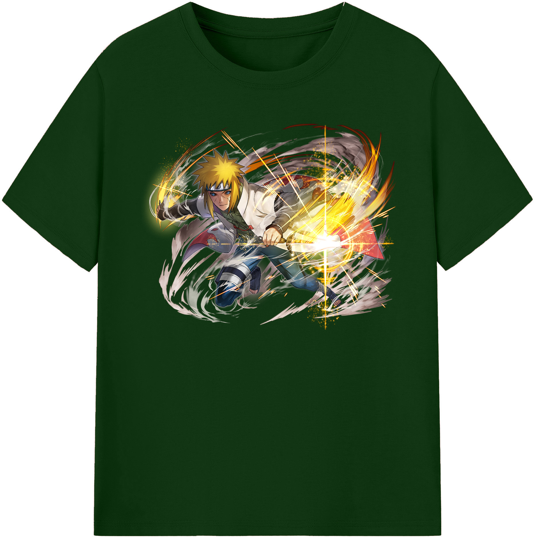 （画像用） NARUTO -ナルト- 波風 ミナト Namikaze Minato 綿100％半袖Tシャツ（フロントプリント）